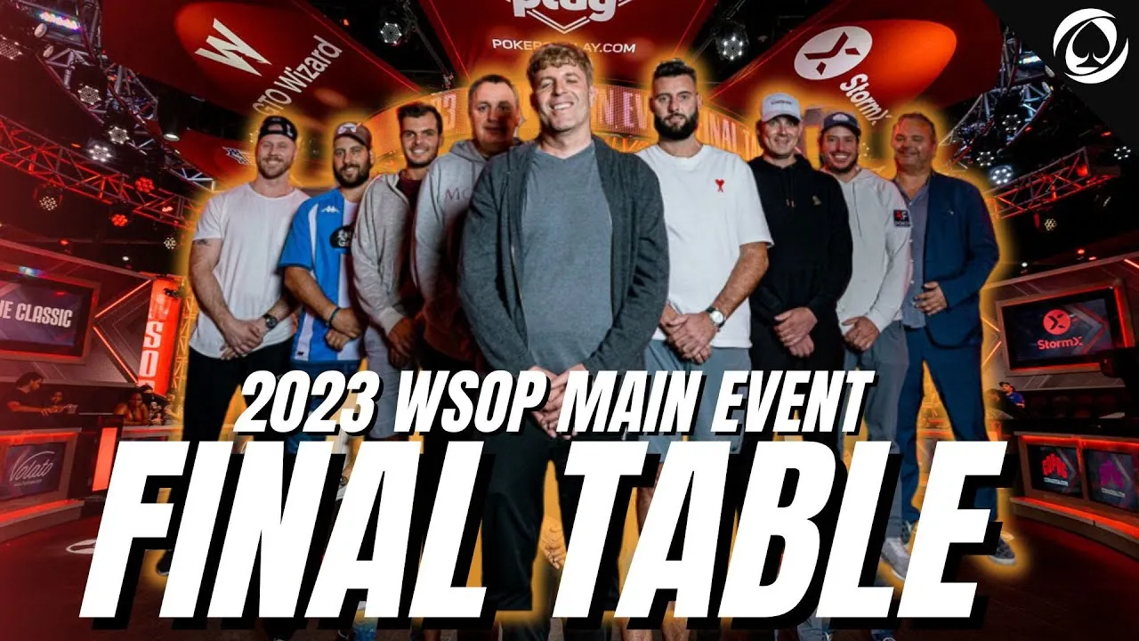 The Official 2023 WSOP MAIN EVENT FINAL TABLE WSOP 2023 - YouTube